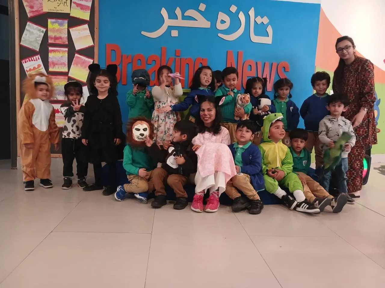 Children making art as part of hands-on learning